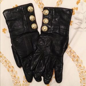 Coach Gloves in Black Leather